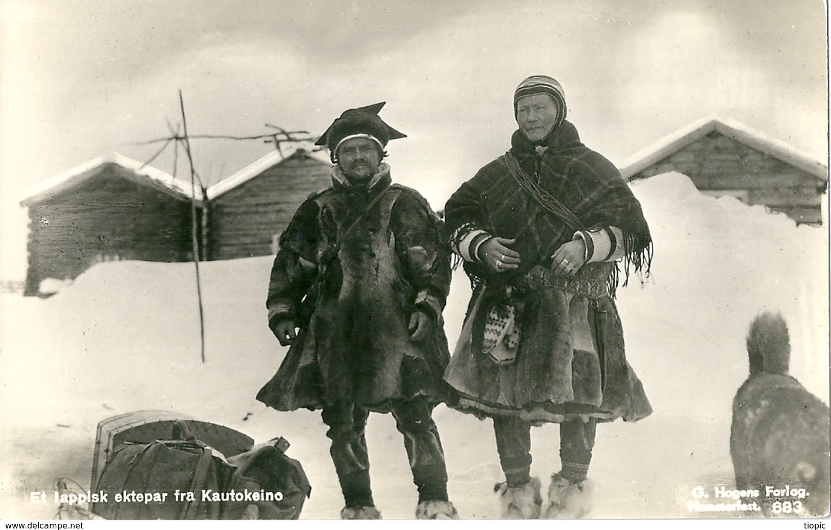 2 Superbes Cpa De NORVEGE  -  Et Lappisk Ektepar Fra Kautokeino  -   Lappekone, Finnmark - Norvège