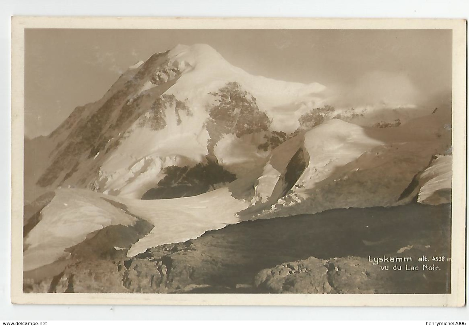 Suisse Valais - Lyskamm Vu Du Lac Noir - Autres & Non Classés