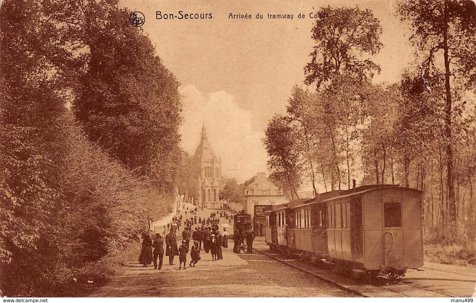 Bonsecours - Arrivée Du Tramway De Condé - Péruwelz