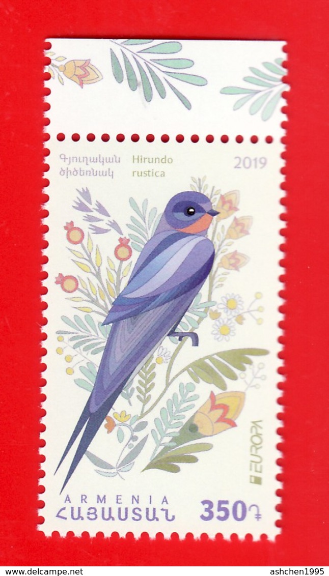 Armenien / Arménie / Armenia 2019, EUROPA Europe CEPT, National Birds, Fauna Swallow - MNH - 2019