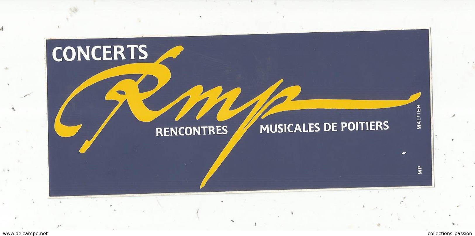 Autocollant ,  Concerts , Rencontres Musicales De POITIERS ,  RMP - Autocollants