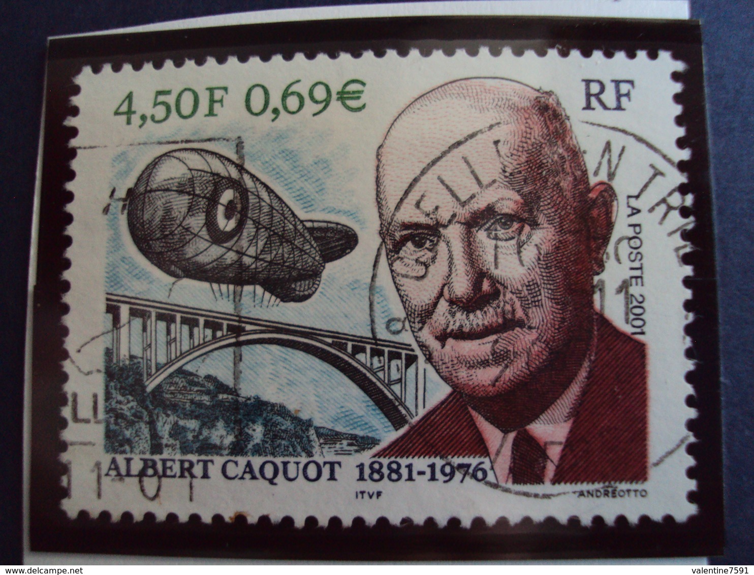 2000-2009   Timbre  Oblitéré N° 3403     " Albert Caquot    "   0.80 - Oblitérés