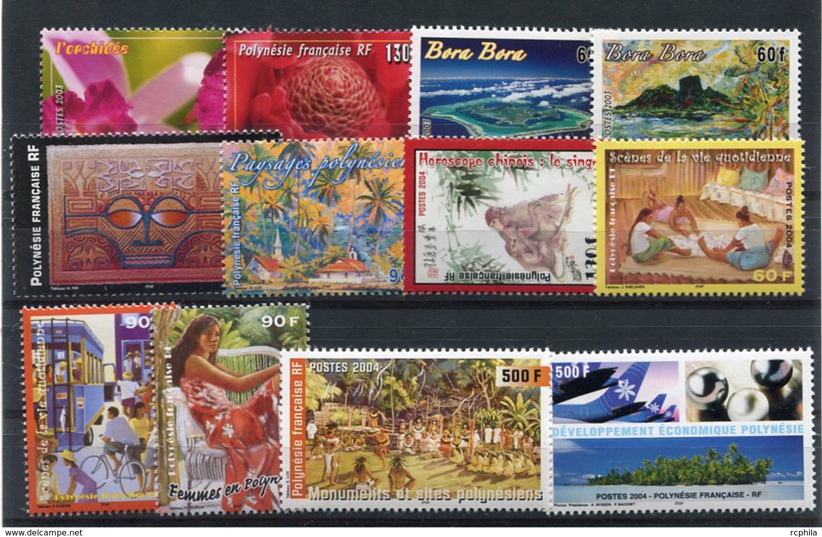 RC 12689 POLYNÉSIE TIMBRES ÉMIS EN 2003 / 2004 NEUF ** - Unused Stamps