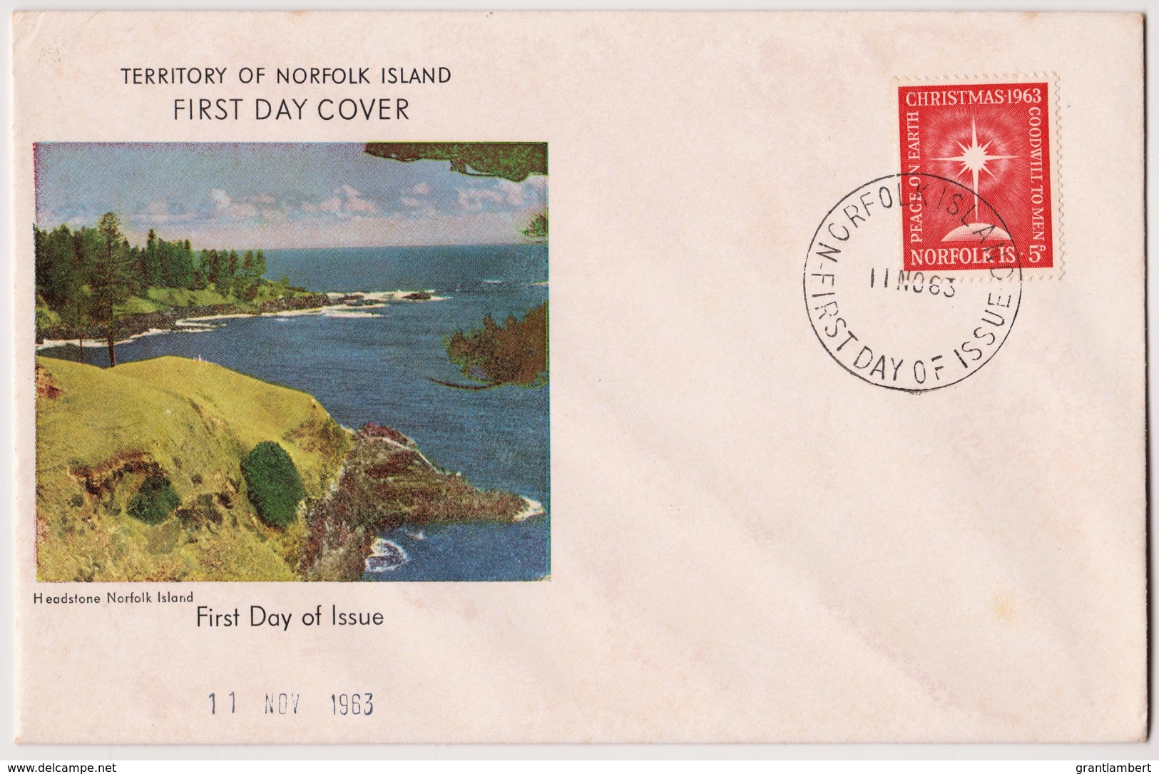 Norfolk Island 1963 Christmas Unaddressed FDC - Norfolk Island