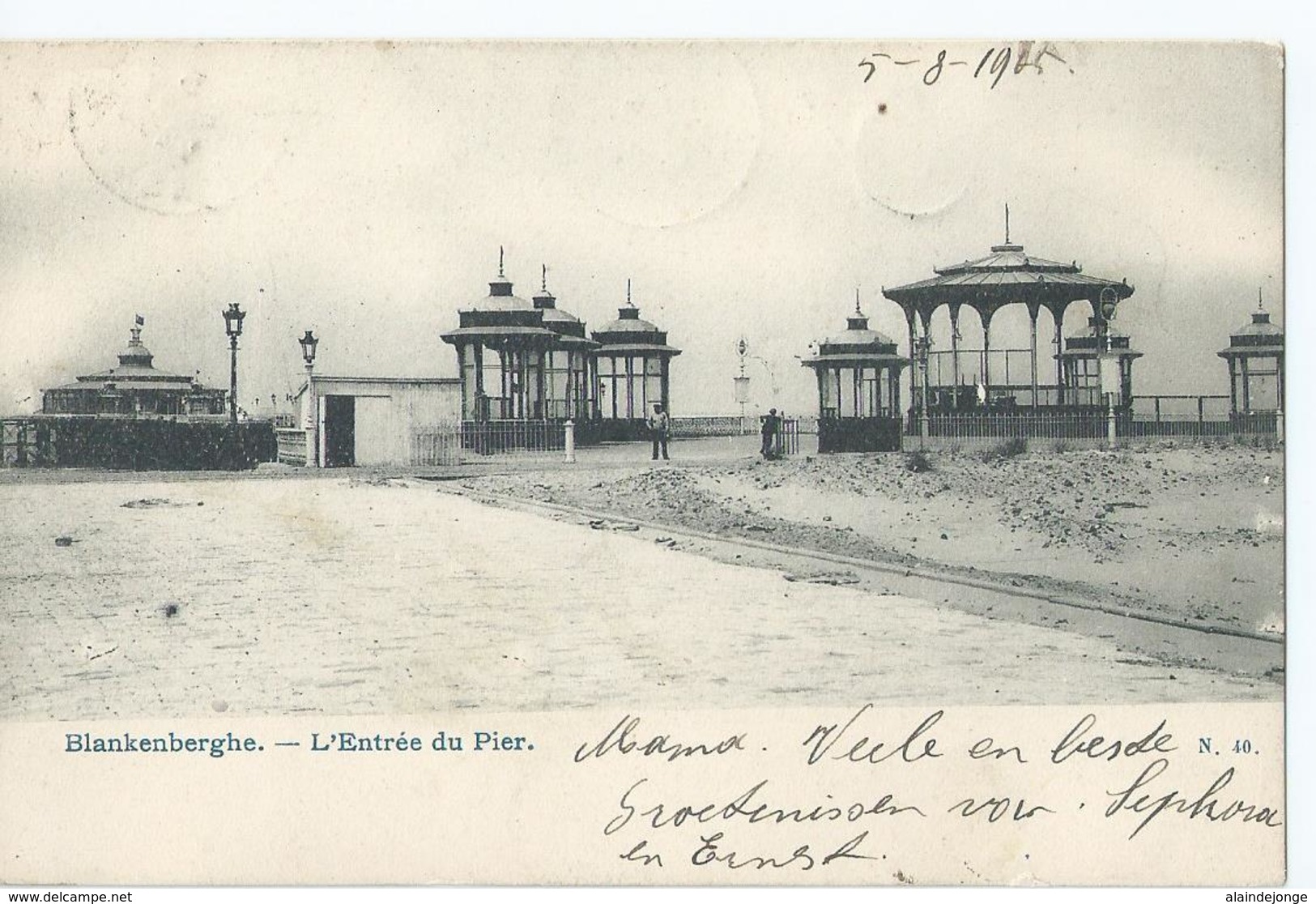 Blankenberge - Blankenberghe - L'Entée Du Pier - N. 40 - 1905 - Blankenberge