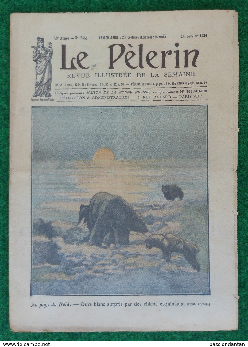 Revue Illustrée Le Pèlerin - N° 2551 - 14 Février 1926 - En Sicile, Arrestation De Brigands Lors D'une Battue Fasciste - Autres & Non Classés