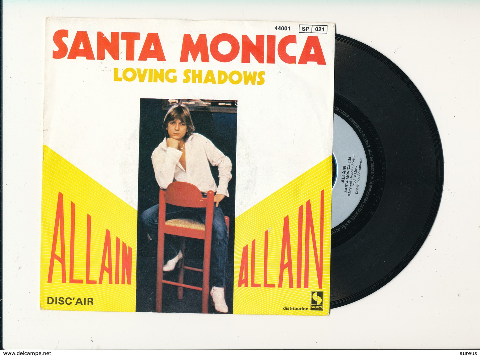 ALAIN " SANTA MONICA  " Disque  DISC'AIR  TRES BON ETAT - Rock