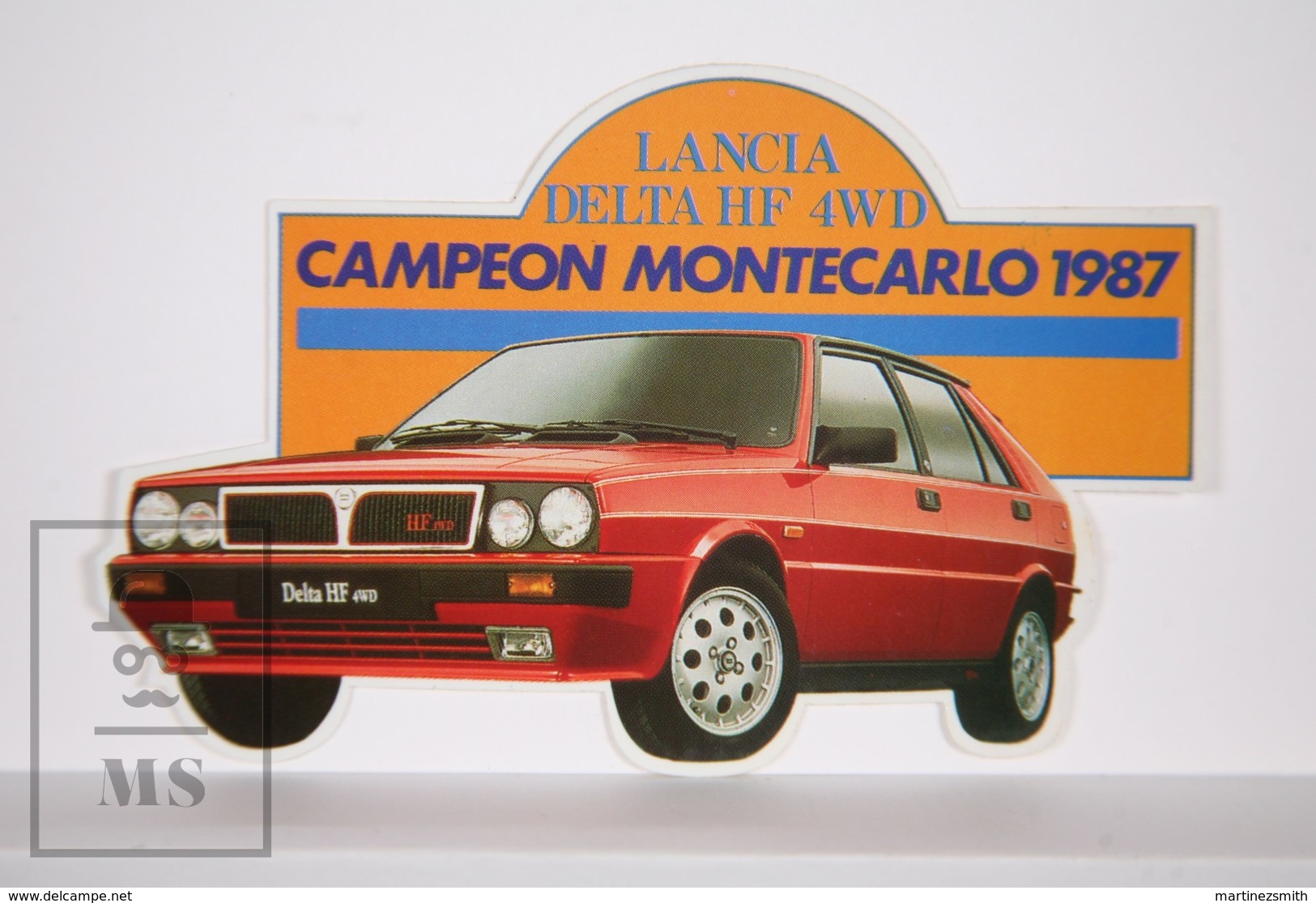 Sticker - Lancia Delta HF 4WD - 1987 Champion Of Monte Carlo / Montecarlo Rally - 11,5 X 7,5 Cm - Stickers