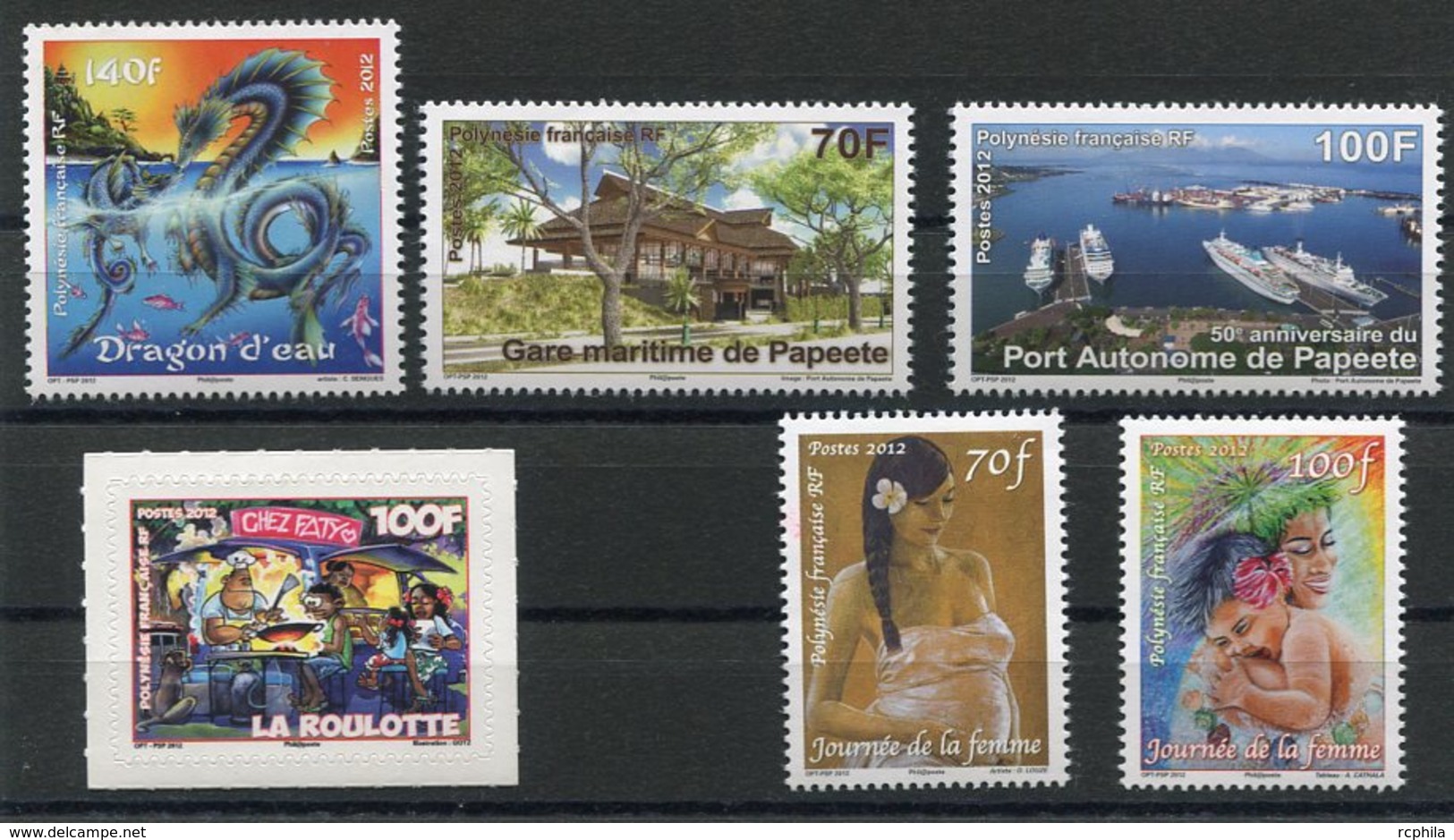RC 12712 POLYNÉSIE N° 978 / 983 TIMBRES EMIS EN 2012 NEUF ** - Unused Stamps