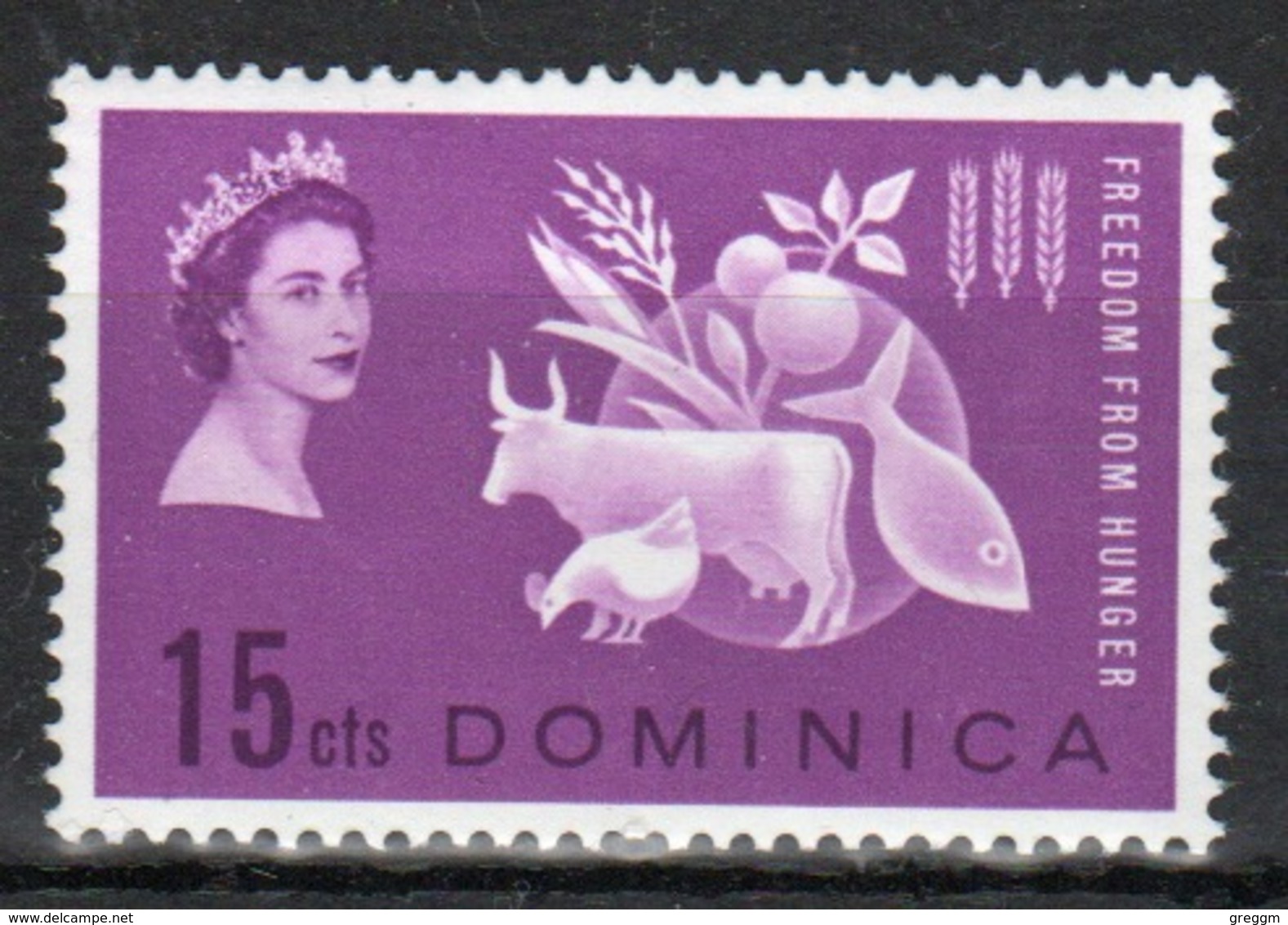 Dominica Single Stamp Issued To Celebrate Freedom From Hunger 1963. - Dominica (...-1978)