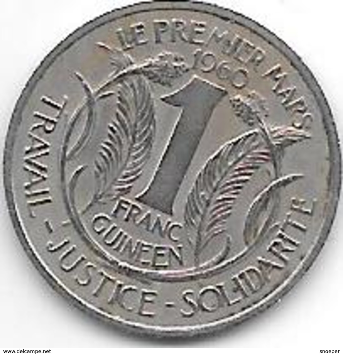 *guinea  1 Franc  1962  Km 4  Unc !!! - Guinea