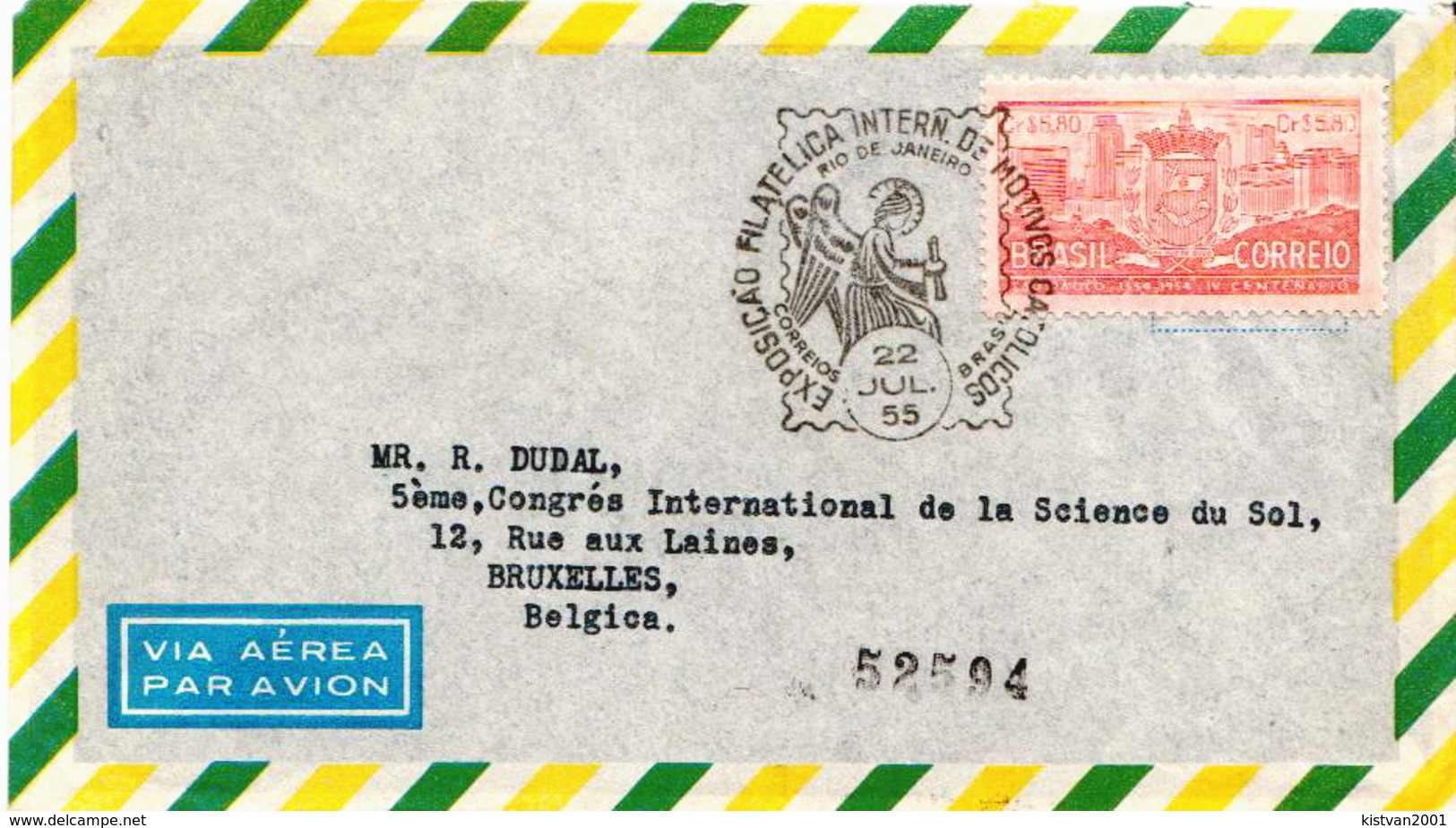 Postal History Cover: Brazil Sao Paulo Set On 4 Covers - Covers & Documents