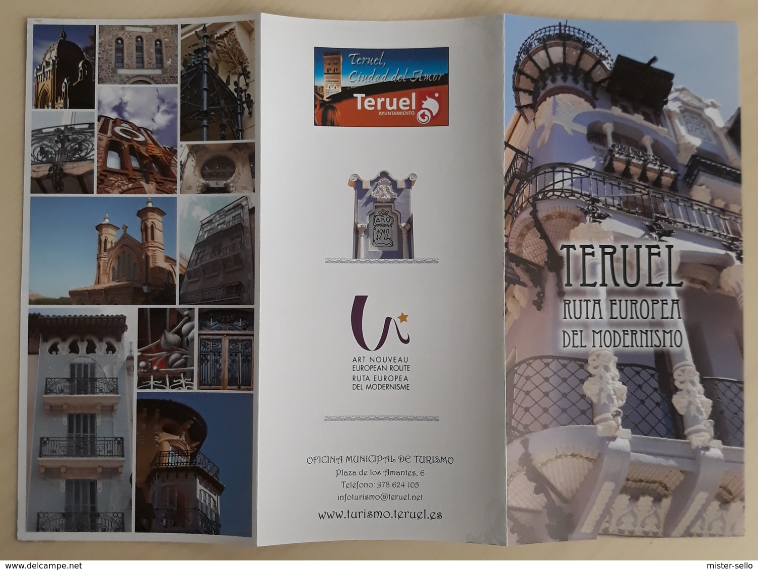 FOLLETO TURISTICO TERUEL RUTA EUROPEA DEL MODERNISMO - ESPAÑA. - Cuadernillos Turísticos