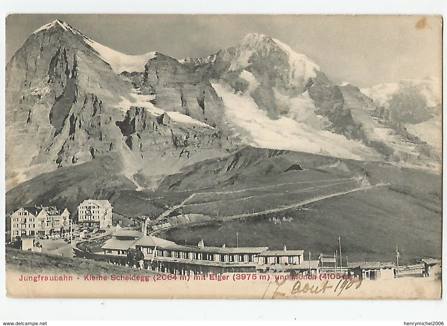 Suisse Berne Jungfraubahn Kleine Scheidegg Mit Eiger Und Monch 1908 - Bern