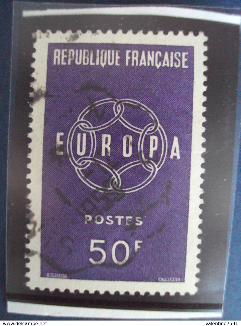 1950-59  Timbre Oblitéré N° 1219    " EUROPA VIOLET 50 F     "     1.10 - Oblitérés