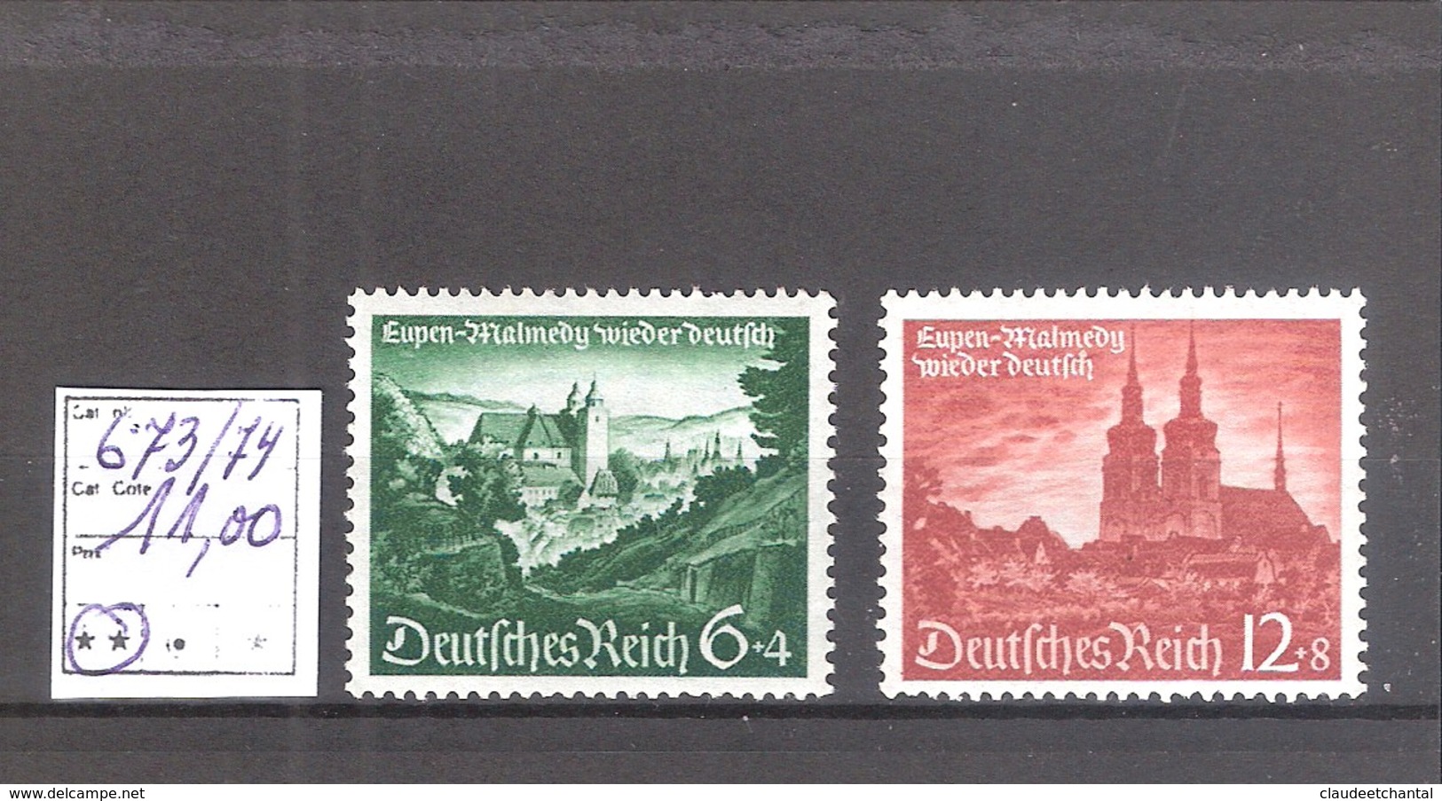 Allemagne Reich : N° 673/74 ** MNH Cote Yvert & Tellier 2006: 11,00 €. - Neufs