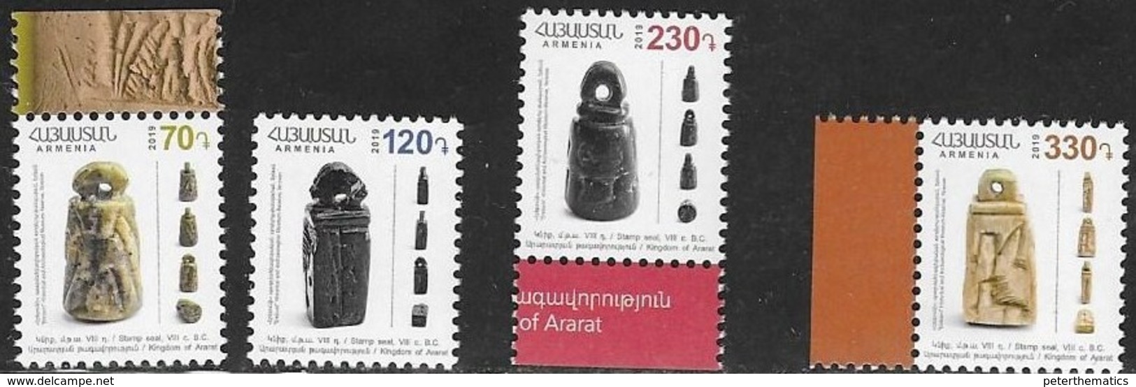 ARMENIA, 2019, MNH,DEFINTIVES, SEALS, KINGDOM OF ARARAT, 4v - Archaeology