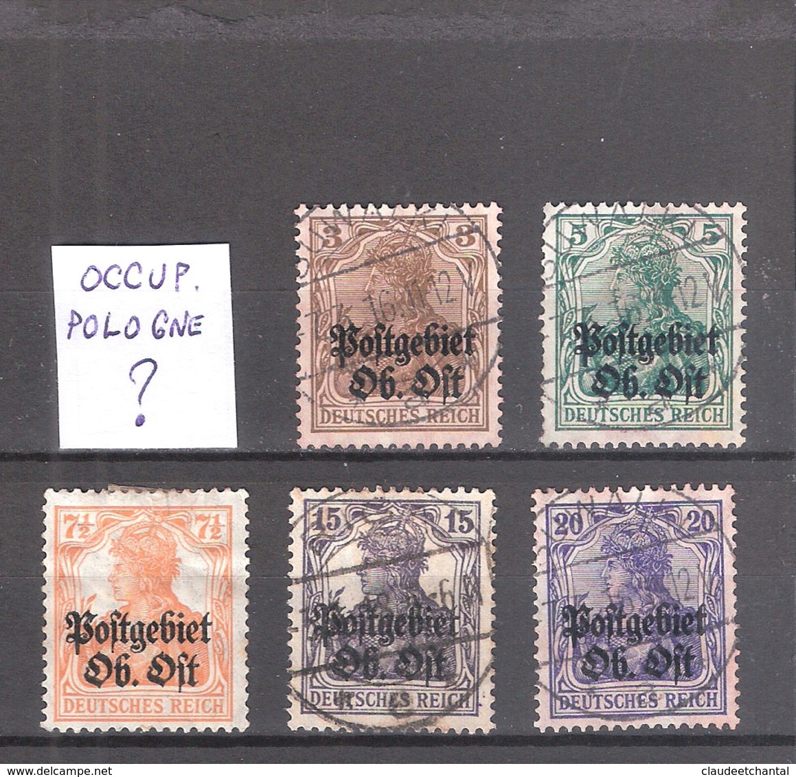 Allemagne Reich : Occupation En Pologne 5 Timbres Cote Yvert & Tellier 2006:  ? €. - Occupation 1914-18