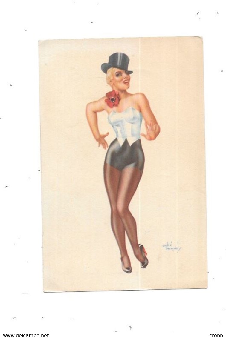 11128- Lot De 5 Cartes De PIN UP, Illustrées Par André BERMOND - Pin-Ups