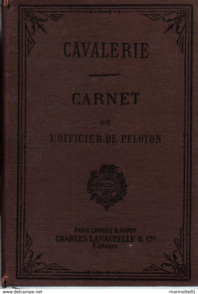 CARNET DE L OFFICIER DE PELOTON CAVALERIE - Français