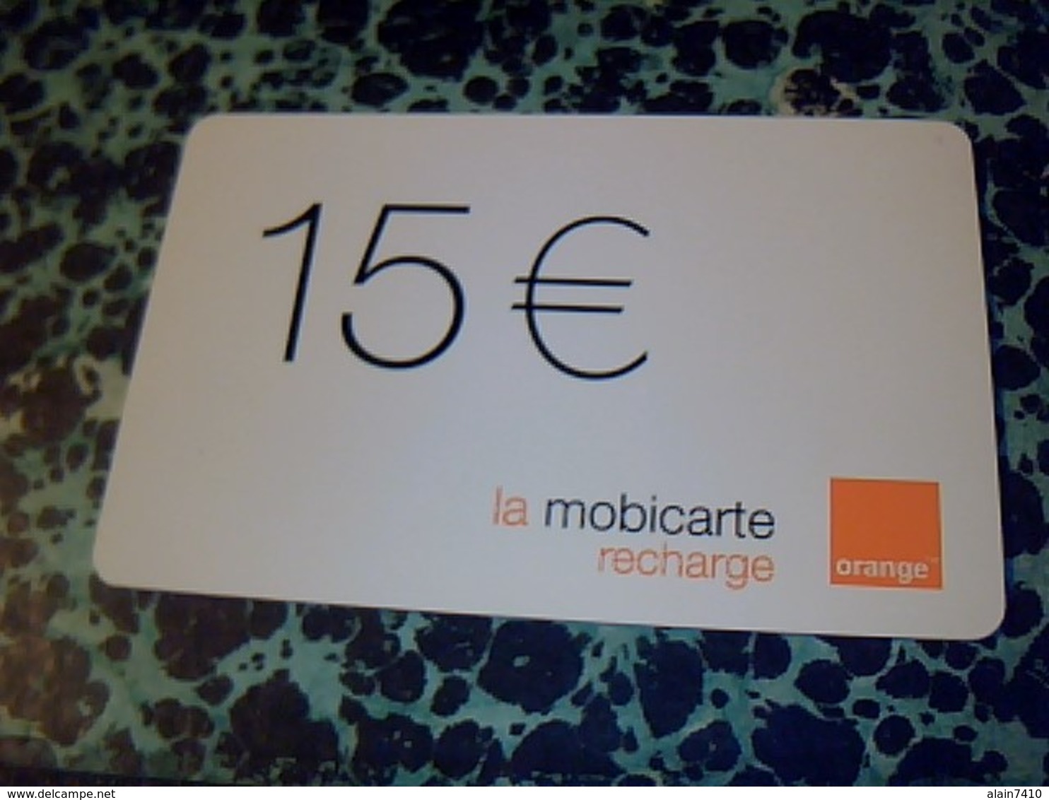 TELECARTE RECHARGE Mobicarte Occasion ORANGE 15 EUROS - Espacio