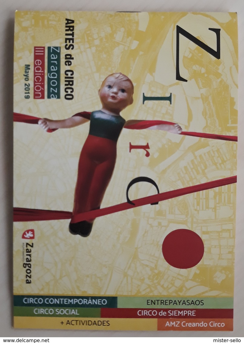 FOLLETO TURÍSTICO ARTES DEL CIRCO. ZARAGOZA - ESPAÑA. - Cuadernillos Turísticos