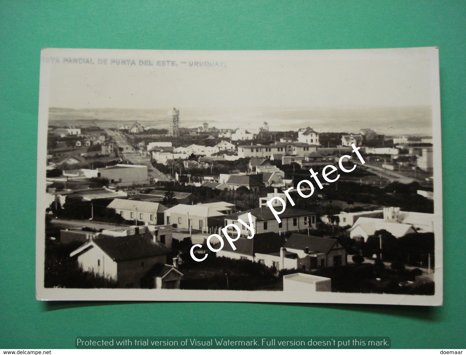 UR1 Uruguay Panorama Parcial De Punta Del Este. Real Picture Photo Card - Uruguay