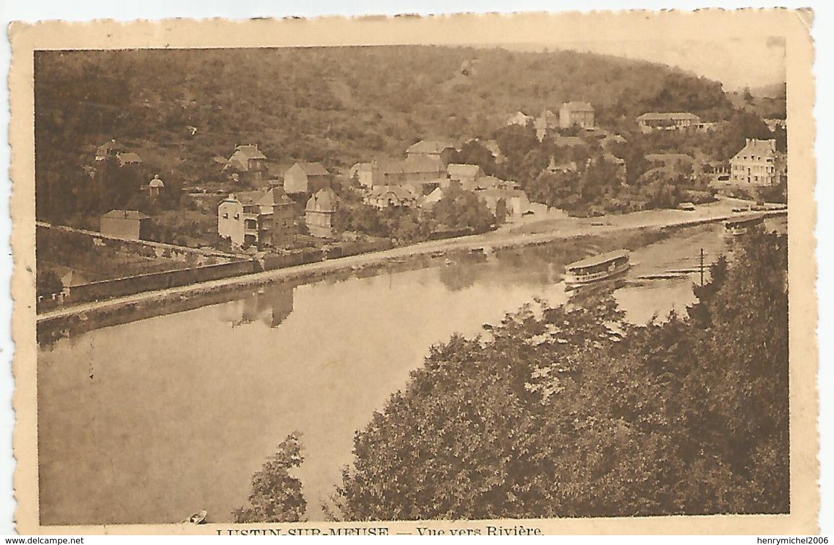 Belgique - Namur Lustin Sur Meuse Vue Vers Rivière 1933 Ed Belge - Namur