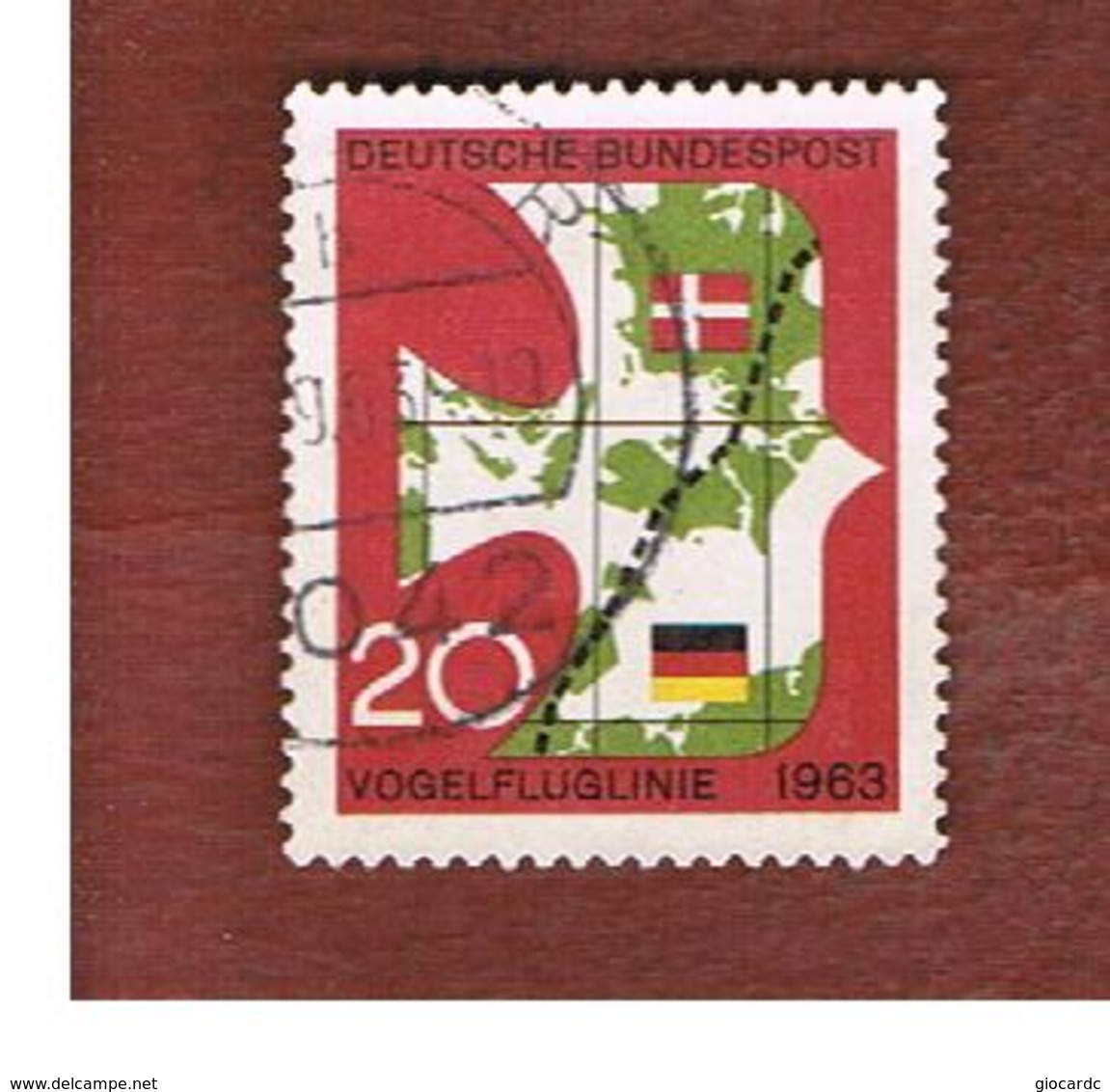 GERMANIA (GERMANY) - SG 1313  - 1963  DENMARK-GERMANY RILWAY  - USED° - Usados