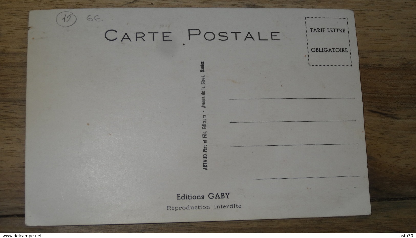 CHATEAU DU LOIR : Carte A Systeme  …... … 2984 - Chateau Du Loir