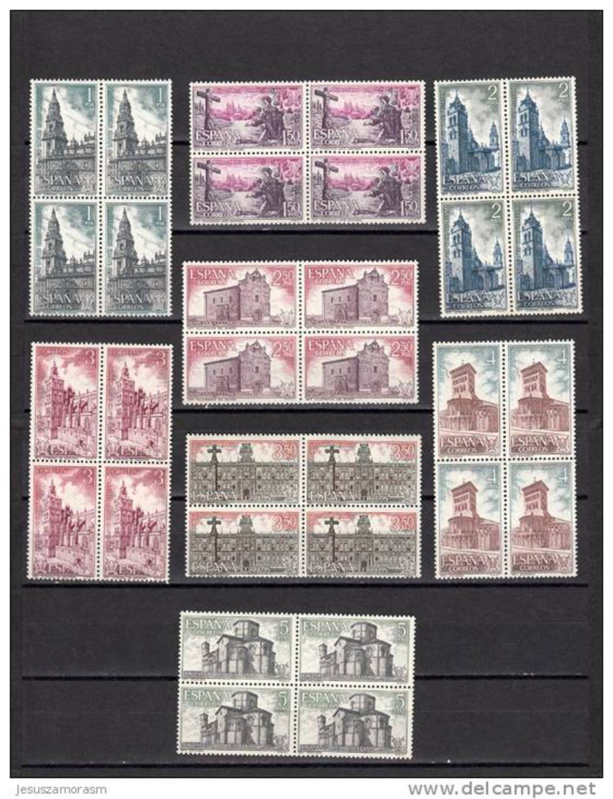 España Nº 2063 Al 2070 En Bloque De Cuatro - Unused Stamps