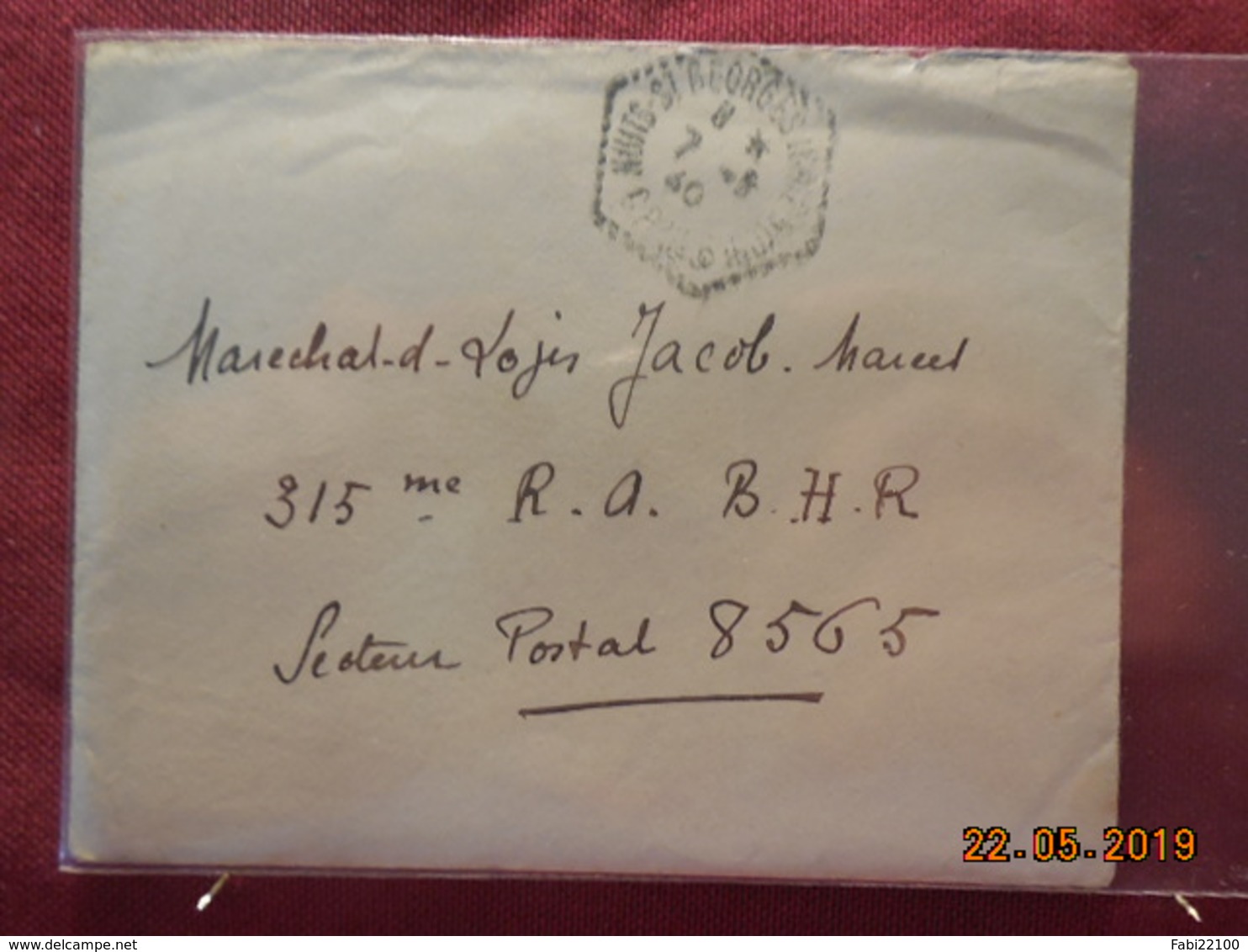 Lettre De 1940 à Destination Du Secteur Postal 8565 - Guerre De 1939-45
