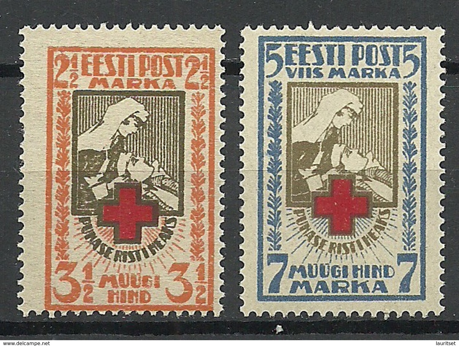 ESTLAND Estonia 1922 Michel 29 - 30 A MNH - Estonie