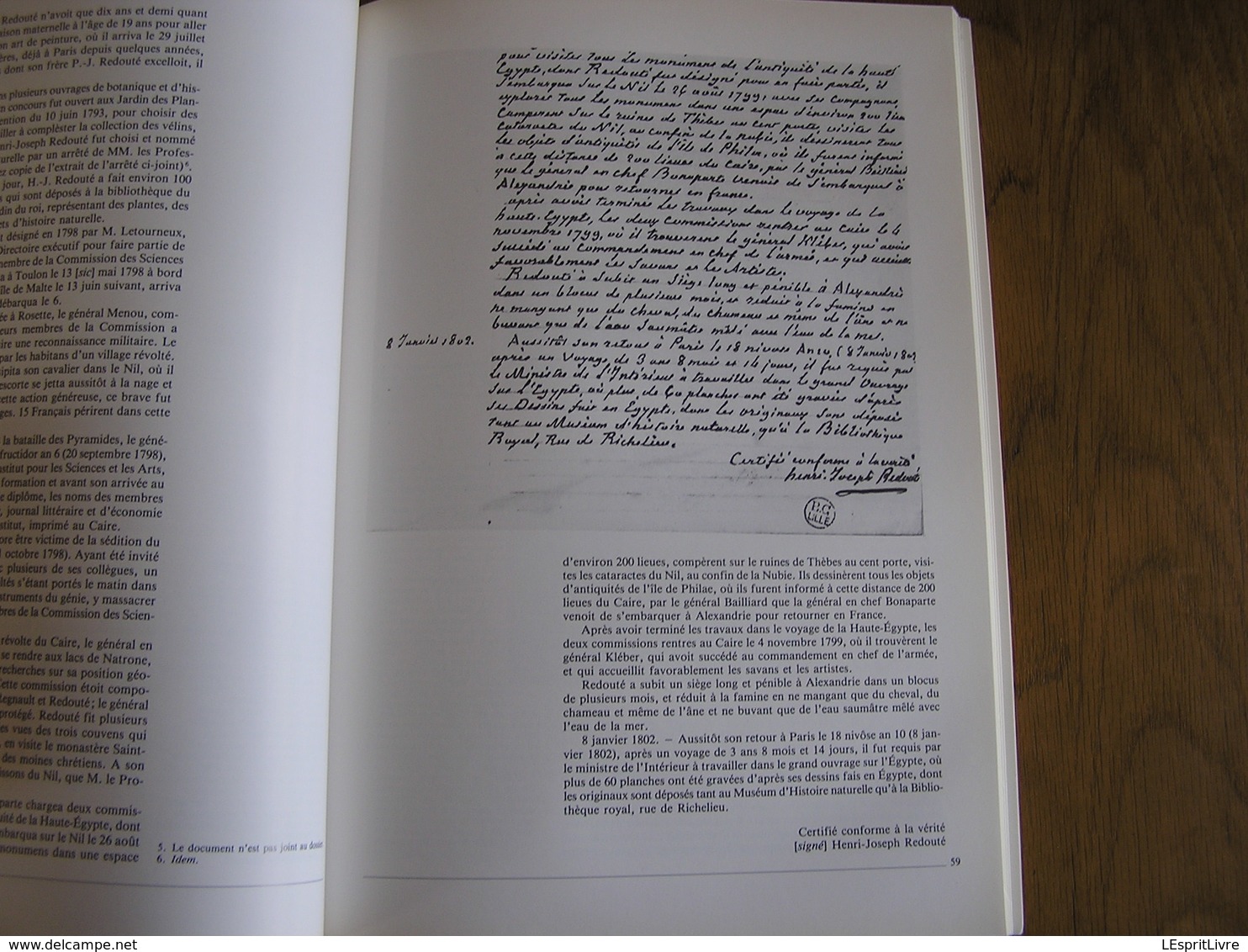 HENRI-JOSEPH REDOUTE & L'Expédition de Bonaparte en Egypte Régionalisme Peintre Animalier Botanique Archéologie Napoléon