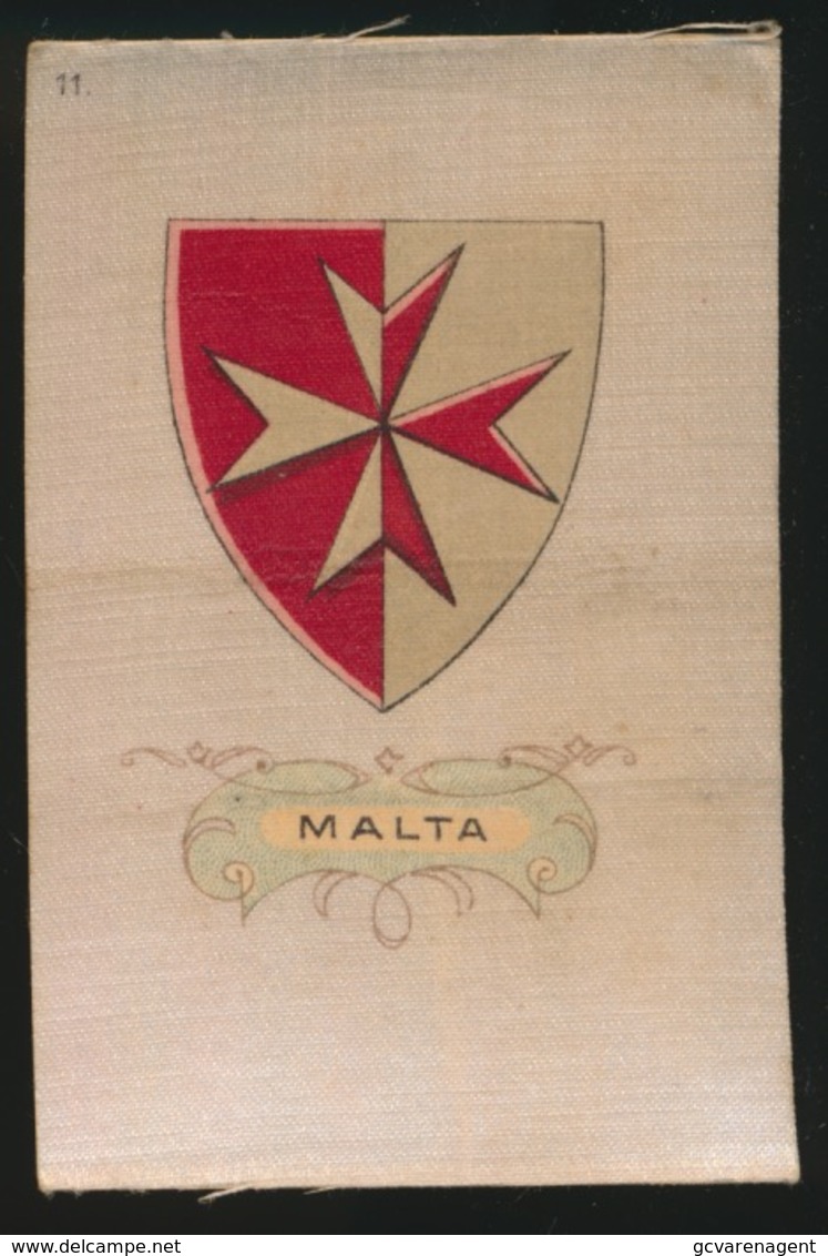 ARMS OF THE BRITISCH EMPIRE -  SOIE SUR PAPIER    8.5 X 5.5 CM    ===  MALTA - Other & Unclassified