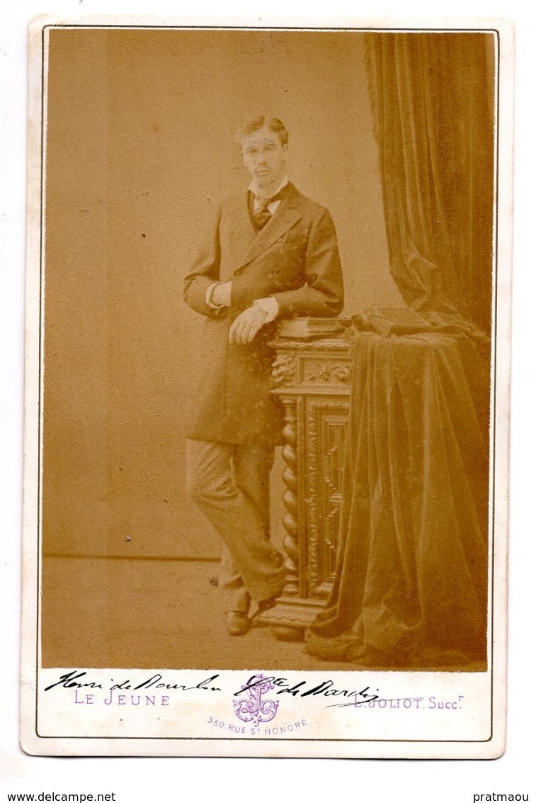 PHT7 Grande Photo 19ème 11x16 Cm. Henri De Bourbon Comte De Bardi - Personnes Identifiées