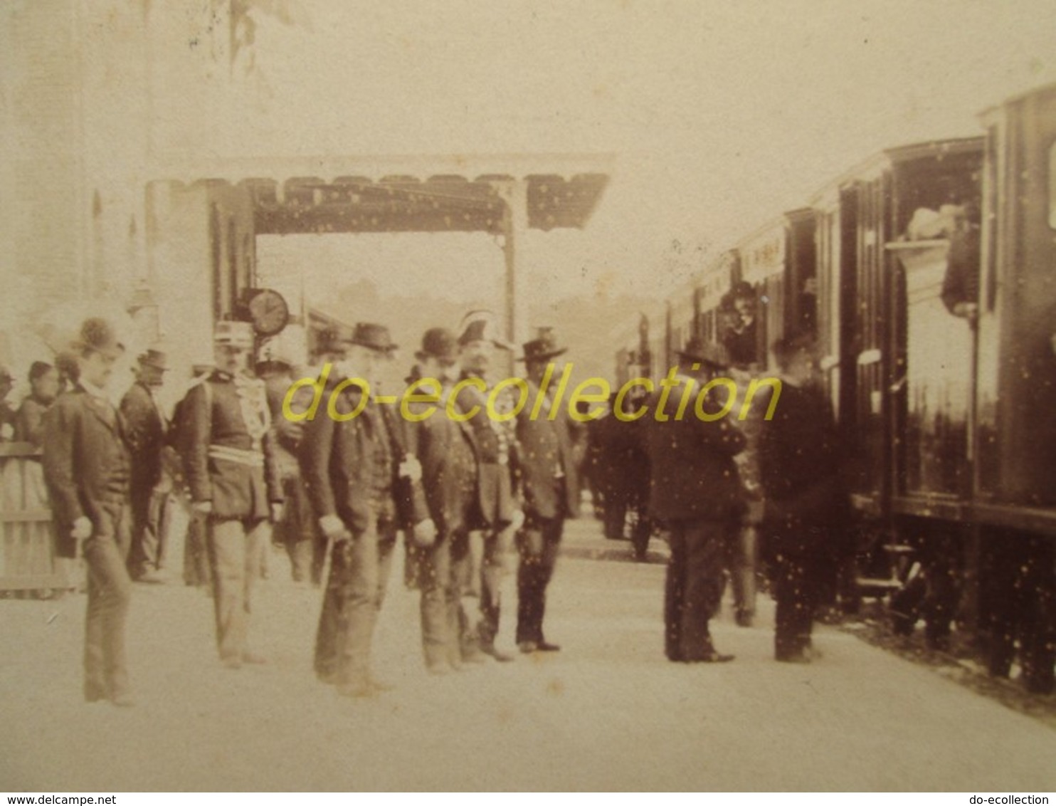 FRANCE Photographie Ancienne 1888 Gare DRAGUIGNAN Inauguration Ligne Chemin De Fer évènement Train Des Pignes Photo VAR - Anciennes (Av. 1900)