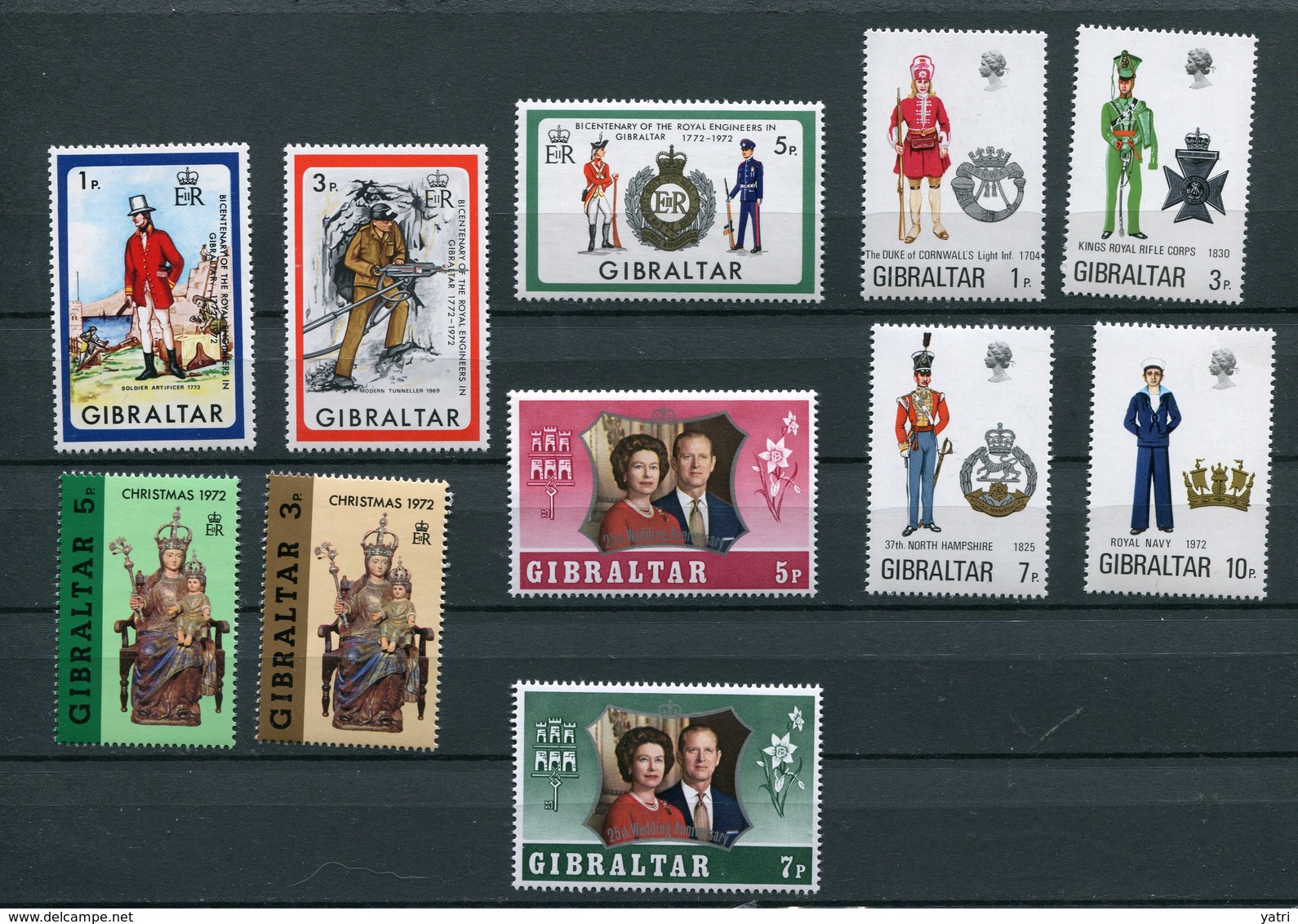 Gibilterra - 1972 - Annata Completa / Complete Year Set ** MNH / VF - Gibilterra