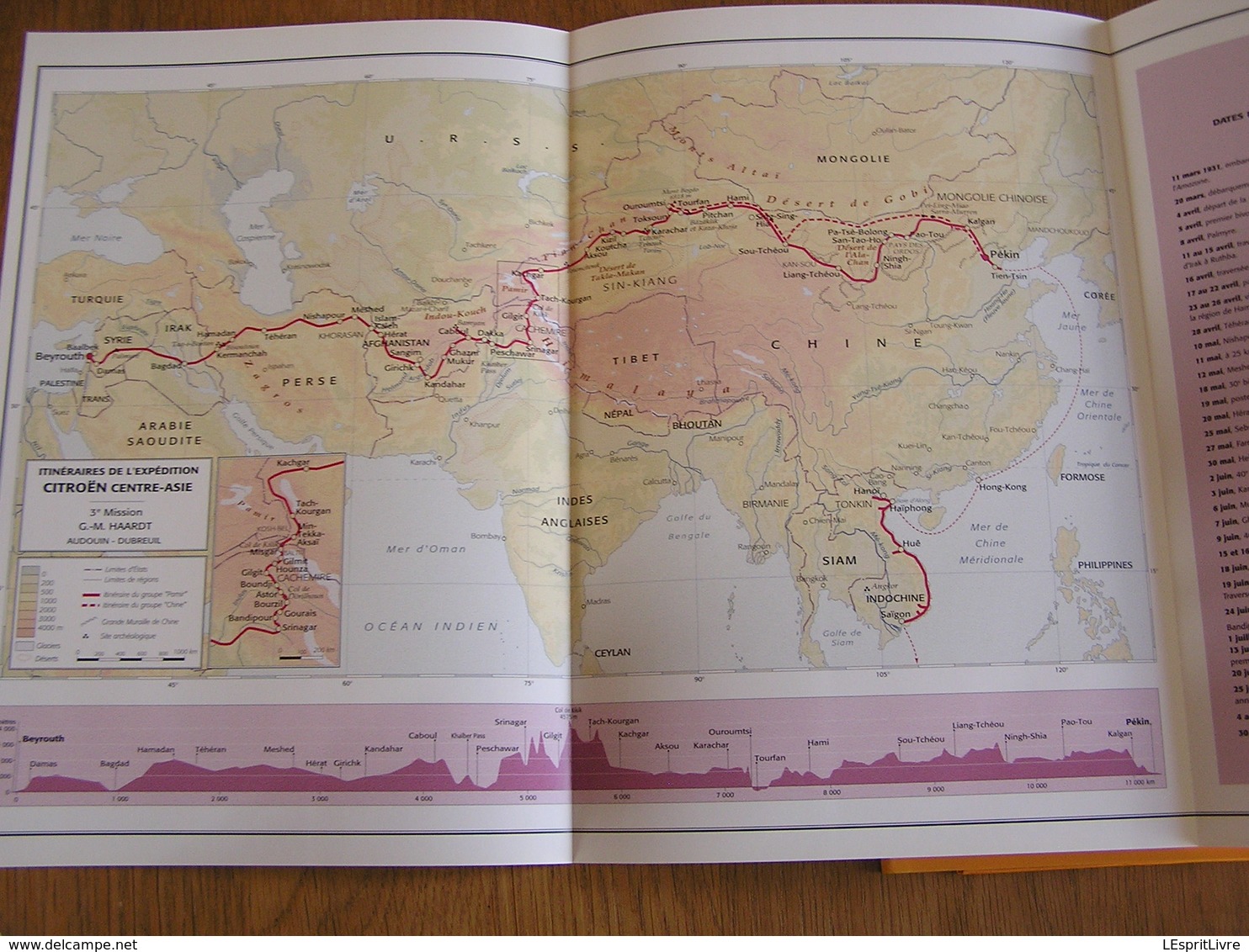 LA CROISIERE JAUNE Audouin Dubreuil Histoire Expédition Aventure Route De La Soie Asie Chine Tibet Automobile Citroën - Auto