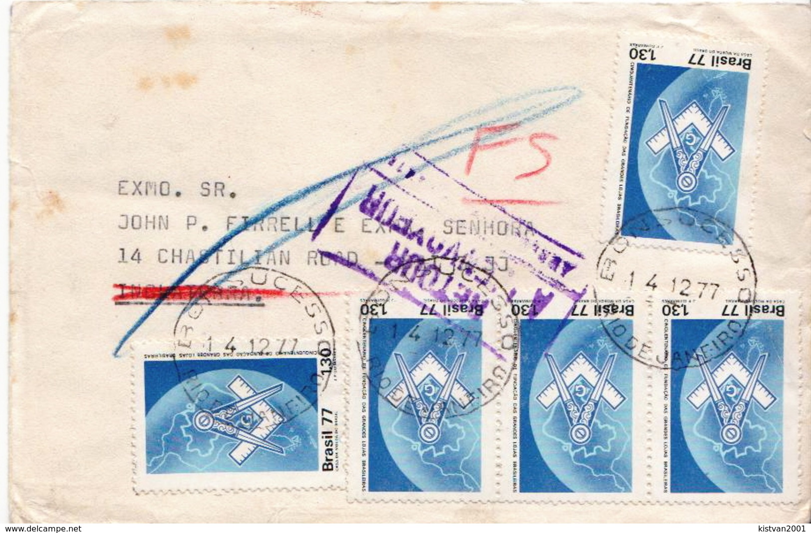 Postal History Cover: Brazil Stamps On Cover - Other & Unclassified