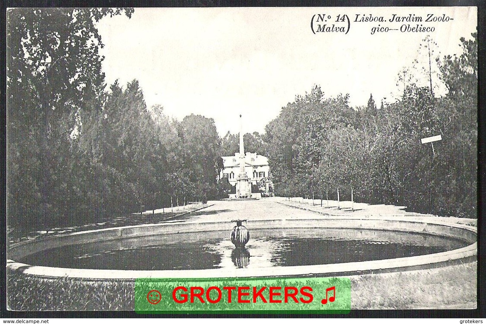 LISBOA Jardim Zoologico-Obelisco 1915 - Lisboa