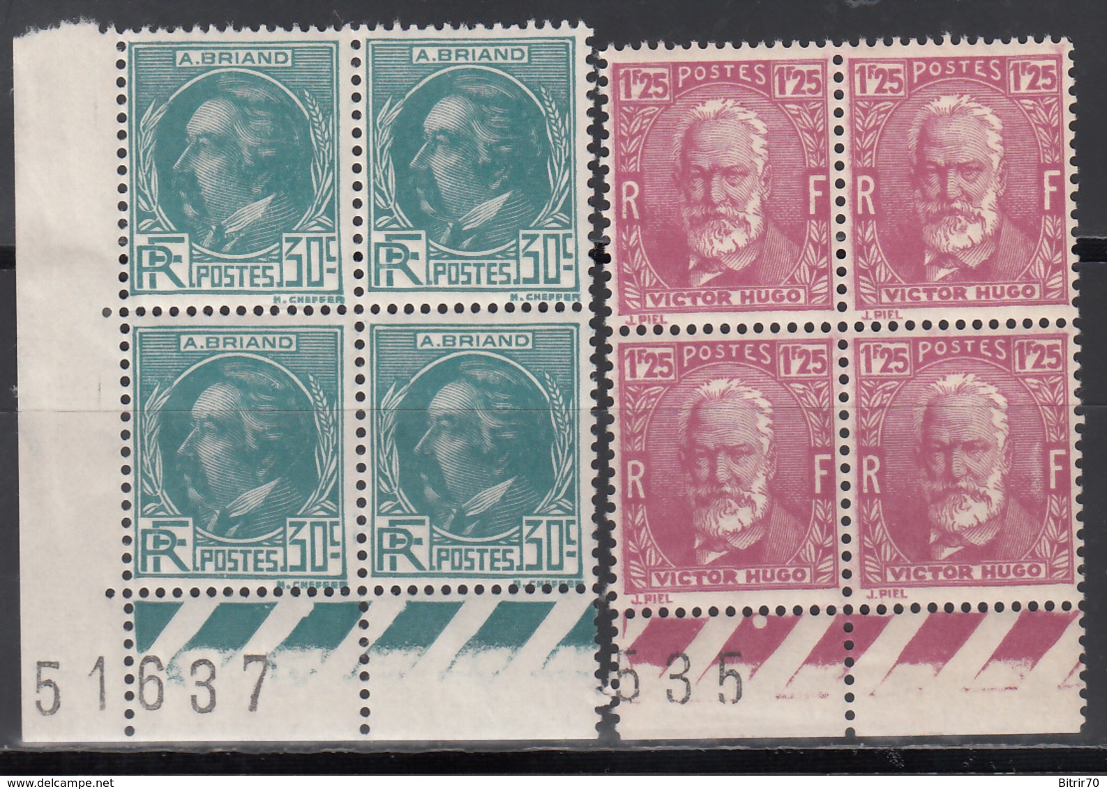 1933 Yvert Nº 291, 293,   MNH - Unused Stamps