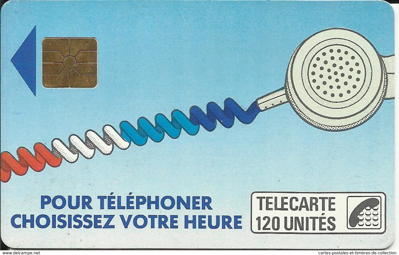 Télécarte 120 U , FRANCE TELECOM , CORDONS , Pour Téléphoner Choisissez Votre Heure , Voir Scans - Telefonschnur (Cordon)