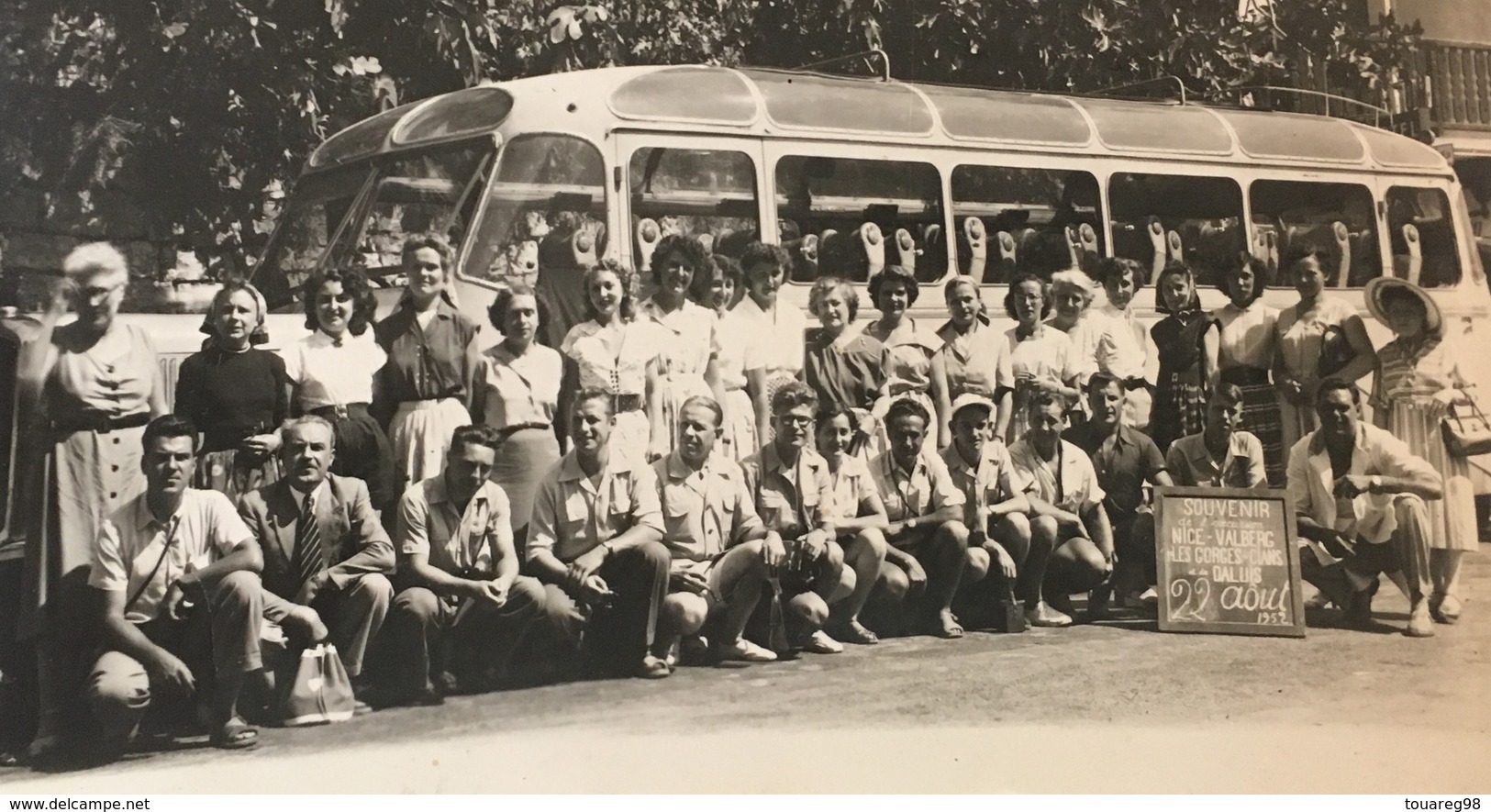 Autocar. Souvenir De L'excursion Nice-Valberg. 1952. - Cars