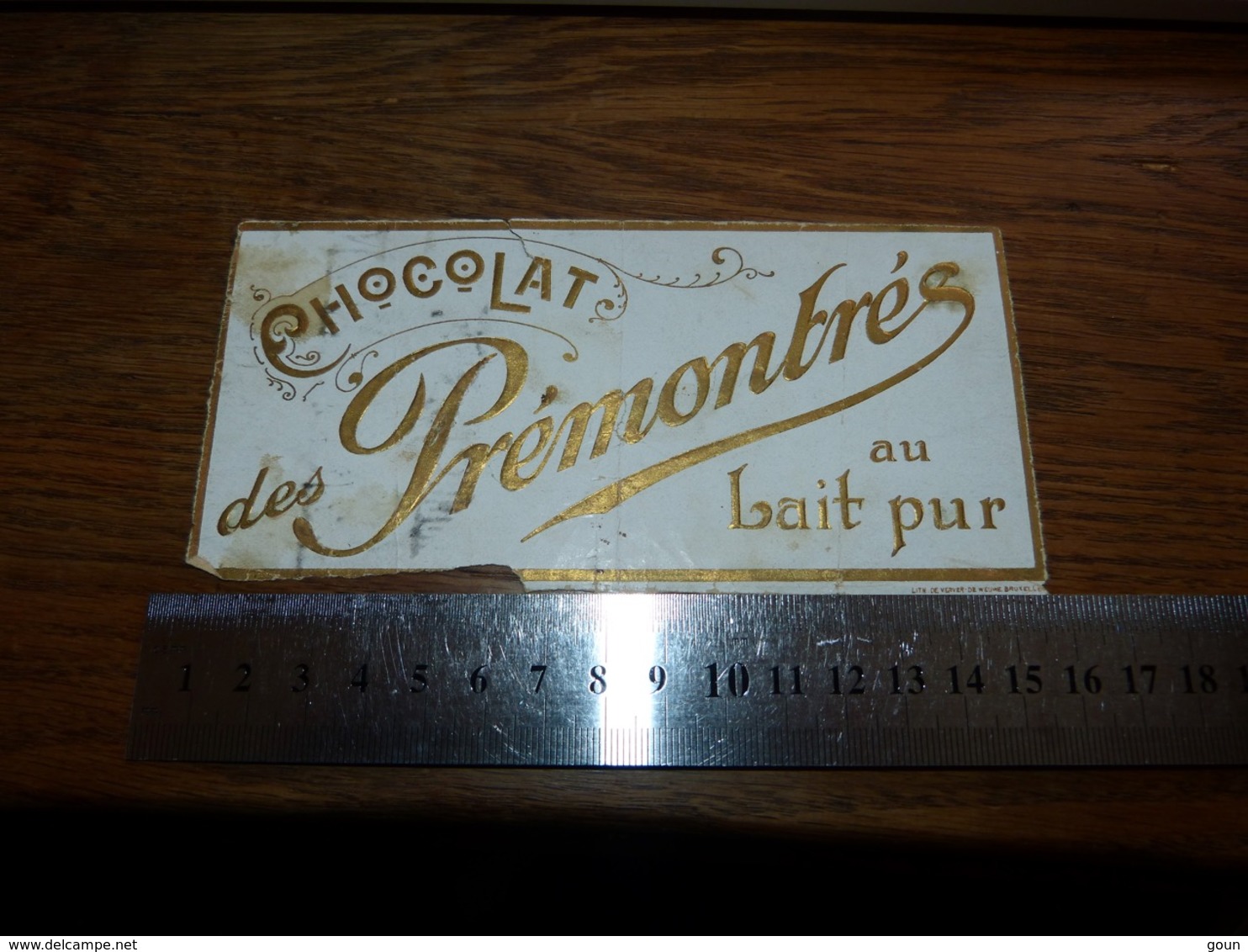 BC1-2-0 LV10 Image D Ancien Emballage Chocolat Des Prémontrés Au Lait Pur 15x7 - Publicités