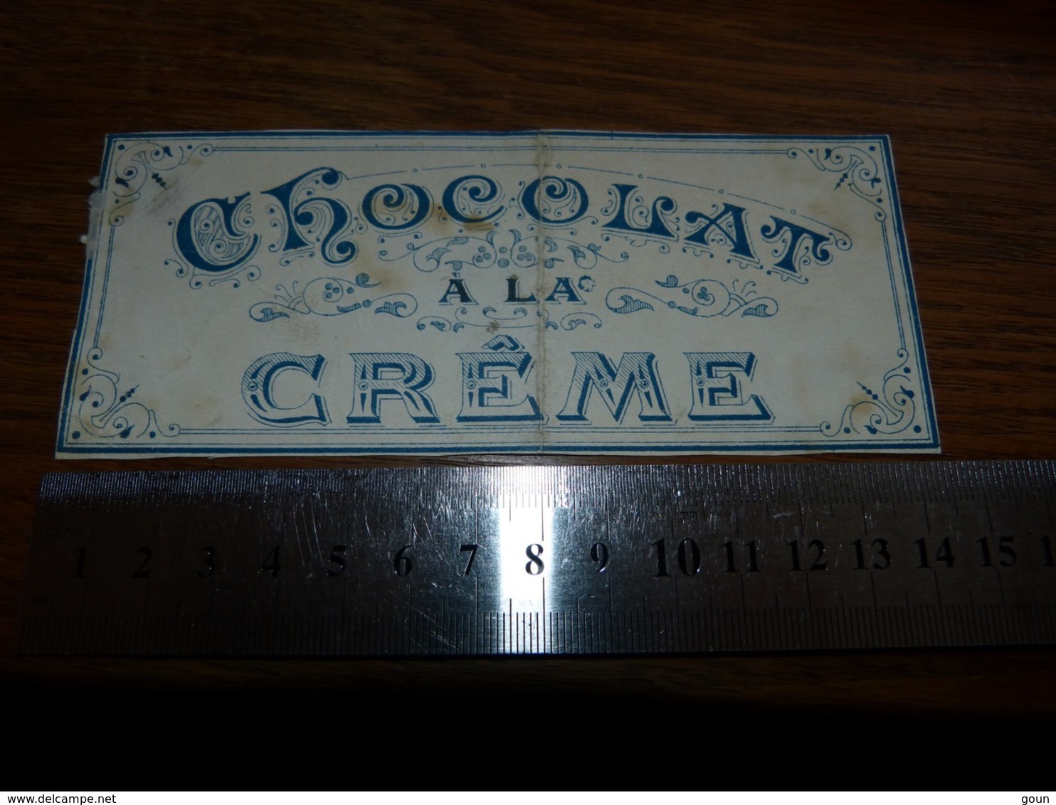 BC1-2-0 LV10 Image D Ancien Emballage Chocolat à La Crème 14x6cm - Publicités