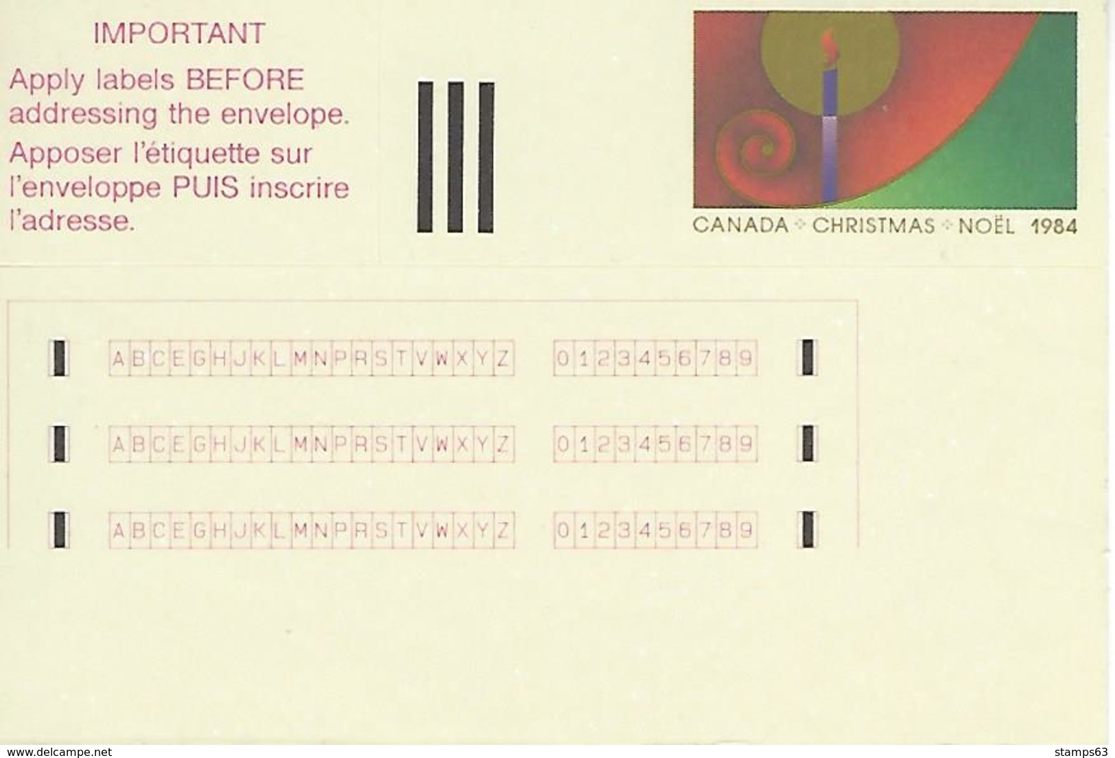 CANADA, 1984, Stick 'n Tick Label - Viñetas De Franqueo - Stic'n'Tic