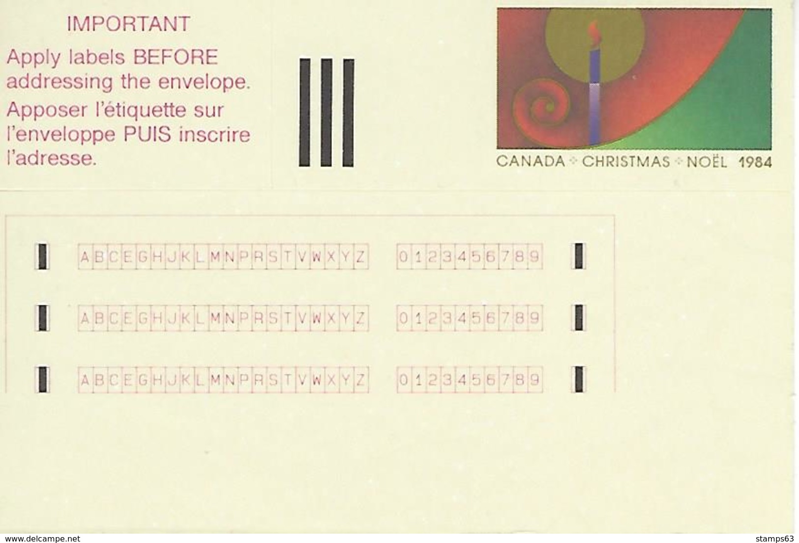 CANADA, 1984, Stick 'n Tick Label - Frankeervignetten (ATM) - Stic'n'Tic