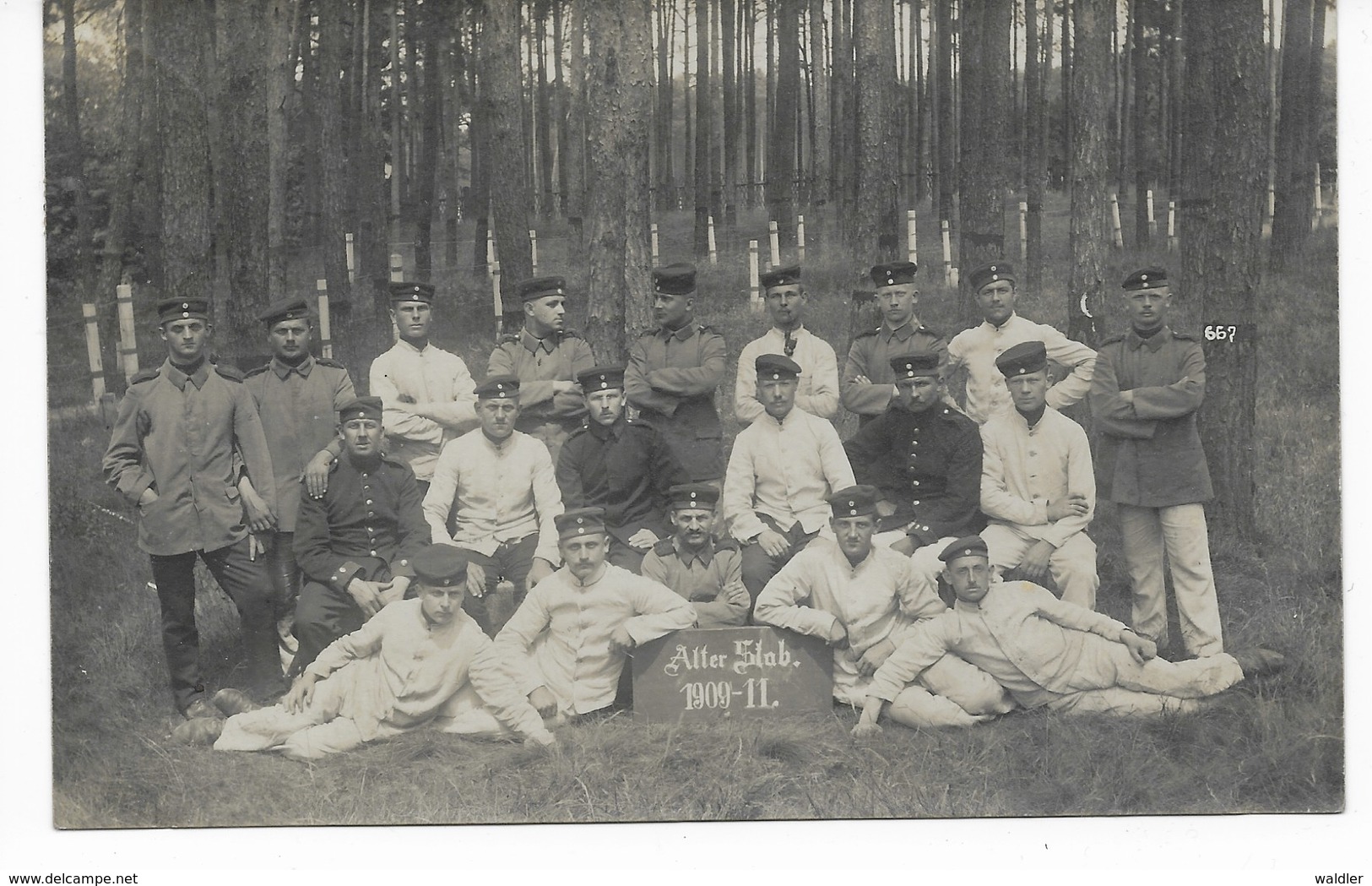FOTO AK - " ALTER STAB ZEITHAIN 1911 " - Personnages