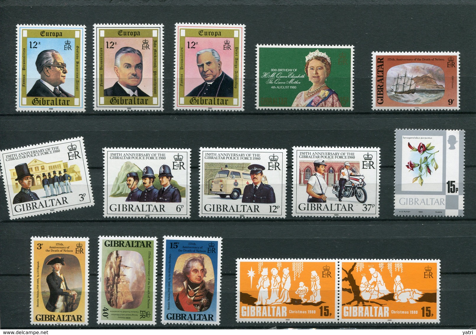 Gibilterra - 1980 - Annata Completa / Complete Year Set ** MNH / VF - Gibilterra